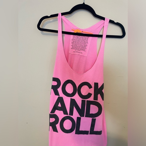 AVIATOR NATION WOMEN'S ROCK AND ROLL TANK - NEON PINK - Picture 5 of 7